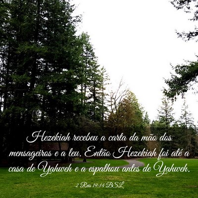 Picture 03 - 2 Reis 19:14 BSL - Hezekiah recebeu a carta da mão dos mensageiros - Bible Verse Picture