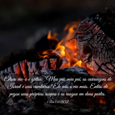 Picture 03 - 2 Reis 2:12 BSL - Eliseu viu-o e gritou: “Meu pai, meu pai, as - Bible Verse Picture