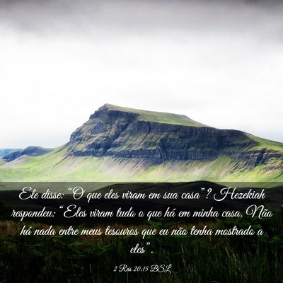Picture 03 - 2 Reis 20:15 BSL - Ele disse: “O que eles viram em sua casa”? - Bible Verse Picture