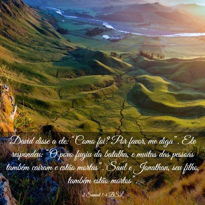 Picture 03 - 2 Samuel 1:4 BSL - David disse a ele: “Como foi? Por favor, me - Bible Verse Picture