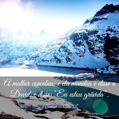Picture 03 - 2 Samuel 11:5 BSL - A mulher concebeu; e ela mandou e disse a David, - Bible Verse Picture
