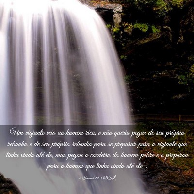Picture 03 - 2 Samuel 12:4 BSL - Um viajante veio ao homem rico, e não queria - Bible Verse Picture
