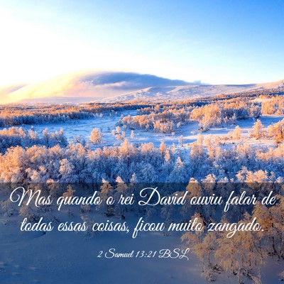 Picture 03 - 2 Samuel 13:21 BSL - Mas quando o rei David ouviu falar de todas essas - Bible Verse Picture