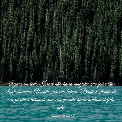 Picture 03 - 2 Samuel 14:25 BSL - Agora em todo Israel não havia ninguém que - Bible Verse Picture
