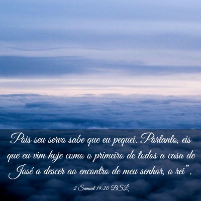 Picture 03 - 2 Samuel 19:20 BSL - Pois seu servo sabe que eu pequei. Portanto, eis - Bible Verse Picture