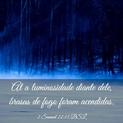 Picture 03 - 2 Samuel 22:13 BSL - At a luminosidade diante dele, brasas de fogo - Bible Verse Picture