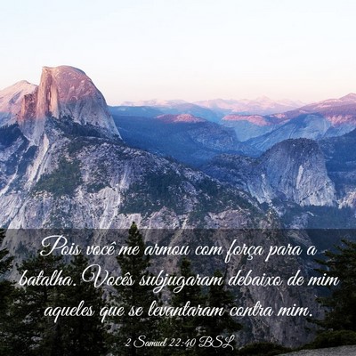 Picture 03 - 2 Samuel 22:40 BSL - Pois você me armou com força para a batalha. - Bible Verse Picture
