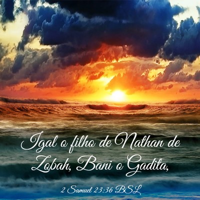 Picture 03 - 2 Samuel 23:36 BSL - Igal o filho de Nathan de Zobah, Bani o - Bible Verse Picture