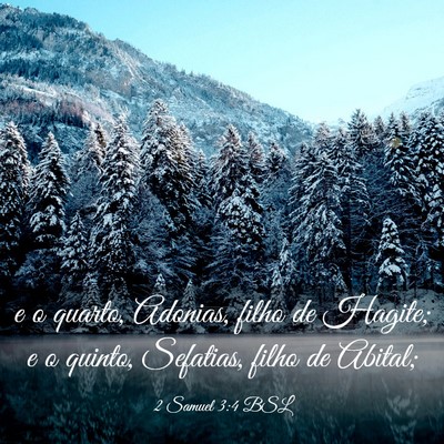 Picture 03 - 2 Samuel 3:4 BSL - e o quarto, Adonias, filho de Hagite; e o quinto, - Bible Verse Picture