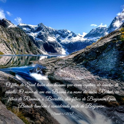 Picture 03 - 2 Samuel 4:2 BSL - O filho de Saul tinha dois homens que eram - Bible Verse Picture