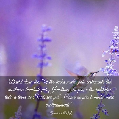 Picture 03 - 2 Samuel 9:7 BSL - David disse-lhe: “Não tenha medo, pois - Bible Verse Picture