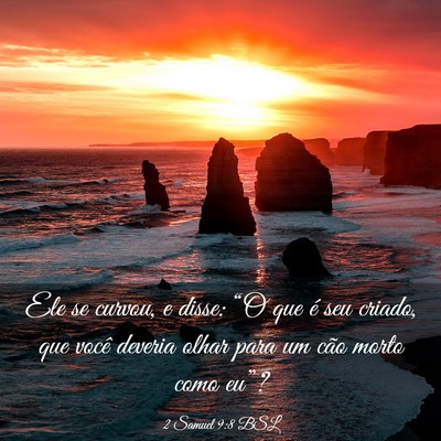 Picture 03 - 2 Samuel 9:8 BSL - Ele se curvou, e disse: “O que é seu criado, - Bible Verse Picture