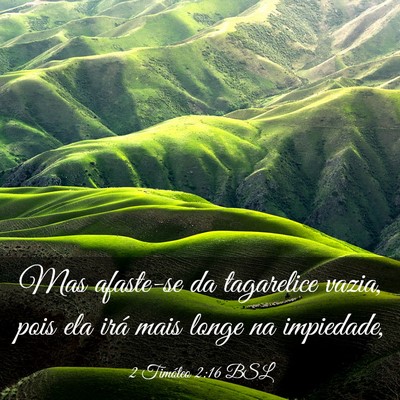 Picture 03 - 2 Timóteo 2:16 BSL - Mas afaste-se da tagarelice vazia, pois ela irá - Bible Verse Picture