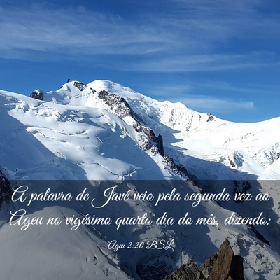 Picture 03 - Ageu 2:20 BSL - A palavra de Javé veio pela segunda vez ao Ageu - Bible Verse Picture