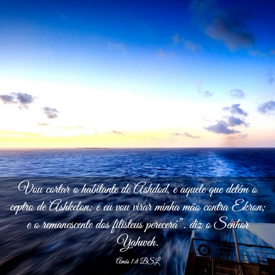 Picture 03 - Amós 1:8 BSL - Vou cortar o habitante de Ashdod, e aquele que - Bible Verse Picture