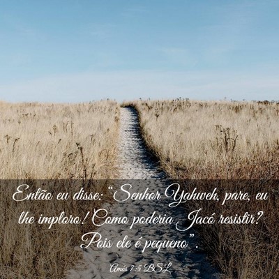 Picture 03 - Amós 7:5 BSL - Então eu disse: “Senhor Yahweh, pare, eu lhe - Bible Verse Picture