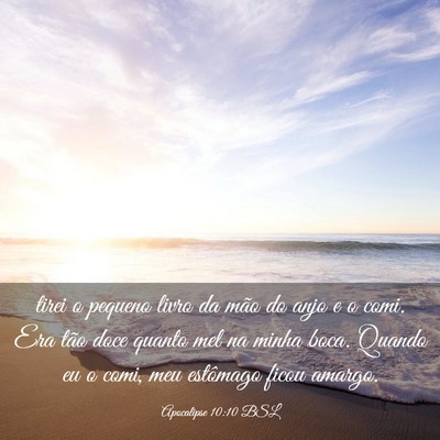 Picture 03 - Apocalipse 10:10 BSL - tirei o pequeno livro da mão do anjo e o comi. - Bible Verse Picture