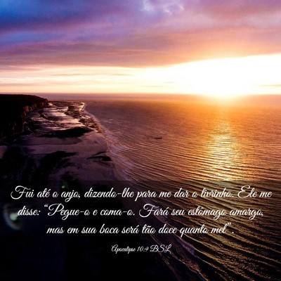 Picture 03 - Apocalipse 10:9 BSL - Fui até o anjo, dizendo-lhe para me dar o - Bible Verse Picture