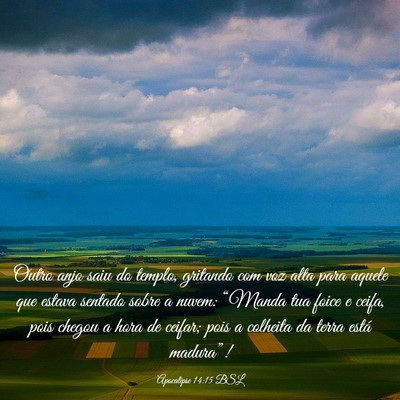 Picture 03 - Apocalipse 14:15 BSL - Outro anjo saiu do templo, gritando com voz alta - Bible Verse Picture