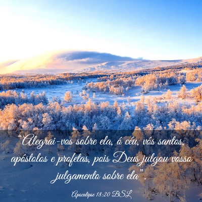 Picture 03 - Apocalipse 18:20 BSL - “Alegrai-vos sobre ela, ó céu, vós santos, - Bible Verse Picture