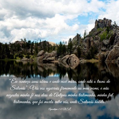 Picture 03 - Apocalipse 2:13 BSL - “Eu conheço suas obras e onde você mora, onde - Bible Verse Picture
