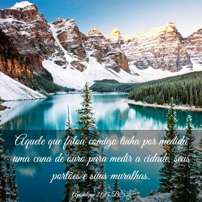 Picture 03 - Apocalipse 21:15 BSL - Aquele que falou comigo tinha por medida uma cana - Bible Verse Picture