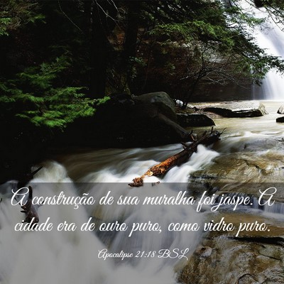 Picture 03 - Apocalipse 21:18 BSL - A construção de sua muralha foi jaspe. A cidade - Bible Verse Picture