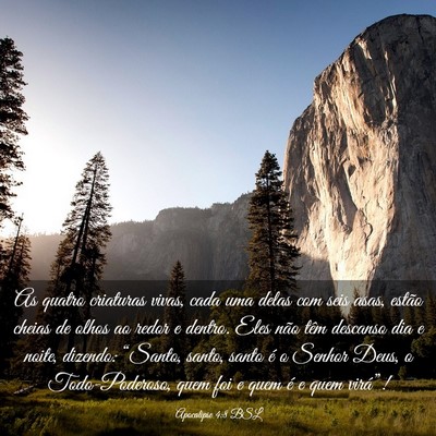 Picture 03 - Apocalipse 4:8 BSL - As quatro criaturas vivas, cada uma delas com - Bible Verse Picture