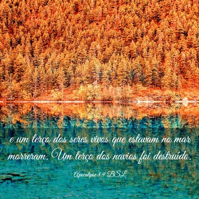 Picture 03 - Apocalipse 8:9 BSL - e um terço dos seres vivos que estavam no mar - Bible Verse Picture