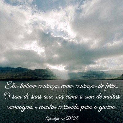 Picture 03 - Apocalipse 9:9 BSL - Eles tinham couraças como couraças de ferro. O - Bible Verse Picture