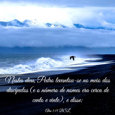 Picture 03 - Atos 1:15 BSL - Nestes dias, Pedro levantou-se no meio dos - Bible Verse Picture
