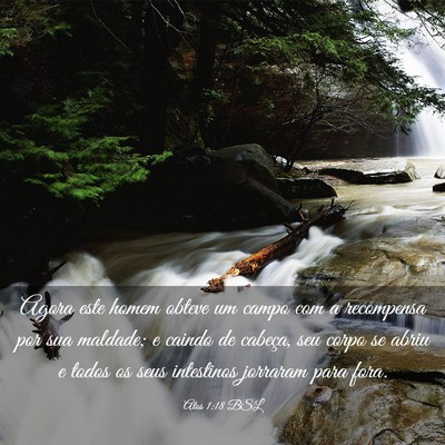 Picture 03 - Atos 1:18 BSL - Agora este homem obteve um campo com a recompensa - Bible Verse Picture