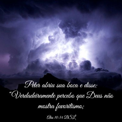 Picture 03 - Atos 10:34 BSL - Peter abriu sua boca e disse: “Verdadeiramente - Bible Verse Picture