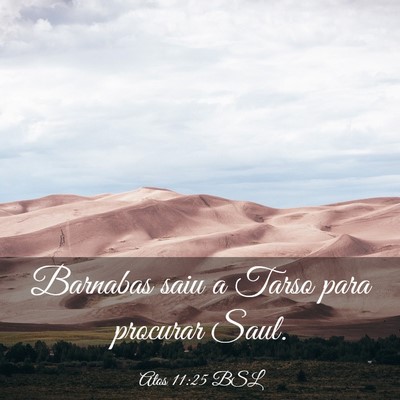 Picture 03 - Atos 11:25 BSL - Barnabas saiu a Tarso para procurar - Bible Verse Picture