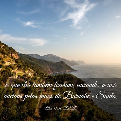 Picture 03 - Atos 11:30 BSL - o que eles também fizeram, enviando-o aos - Bible Verse Picture