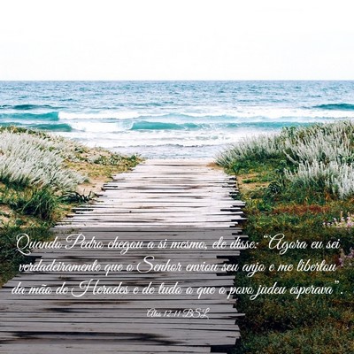 Picture 03 - Atos 12:11 BSL - Quando Pedro chegou a si mesmo, ele disse: - Bible Verse Picture