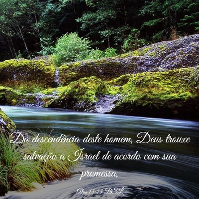 Picture 03 - Atos 13:23 BSL - Da descendência deste homem, Deus trouxe - Bible Verse Picture