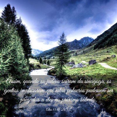 Picture 03 - Atos 13:42 BSL - Assim, quando os judeus saíram da sinagoga, os - Bible Verse Picture