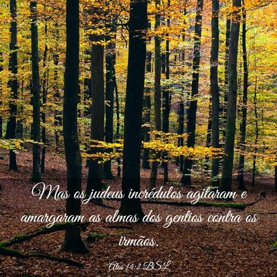Picture 03 - Atos 14:2 BSL - Mas os judeus incrédulos agitaram e amargaram as - Bible Verse Picture