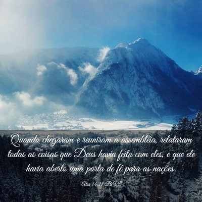 Picture 03 - Atos 14:27 BSL - Quando chegaram e reuniram a assembléia, - Bible Verse Picture