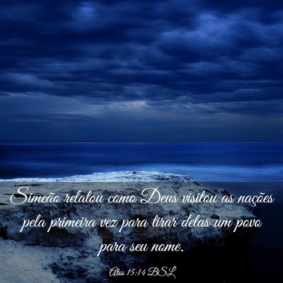 Picture 03 - Atos 15:14 BSL - Simeão relatou como Deus visitou as nações - Bible Verse Picture