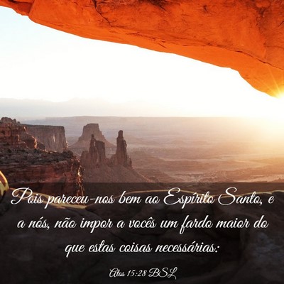 Picture 03 - Atos 15:28 BSL - Pois pareceu-nos bem ao Espírito Santo, e a - Bible Verse Picture