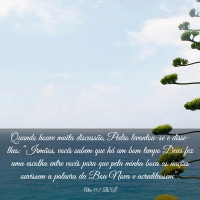 Picture 03 - Atos 15:7 BSL - Quando houve muita discussão, Pedro levantou-se - Bible Verse Picture