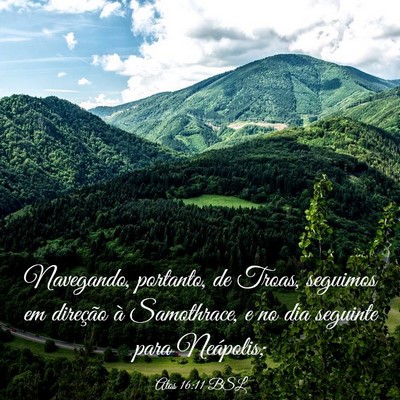 Picture 03 - Atos 16:11 BSL - Navegando, portanto, de Troas, seguimos em - Bible Verse Picture