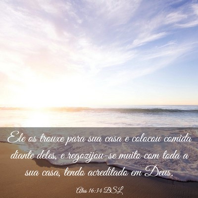 Picture 03 - Atos 16:34 BSL - Ele os trouxe para sua casa e colocou comida - Bible Verse Picture