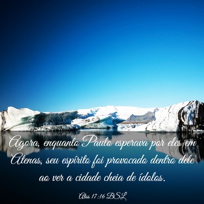 Picture 03 - Atos 17:16 BSL - Agora, enquanto Paulo esperava por eles em - Bible Verse Picture