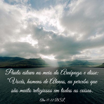 Picture 03 - Atos 17:22 BSL - Paulo estava no meio do Areópago e disse: - Bible Verse Picture