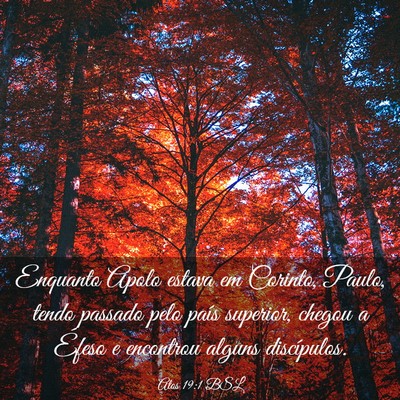 Picture 03 - Atos 19:1 BSL - Enquanto Apolo estava em Corinto, Paulo, tendo - Bible Verse Picture