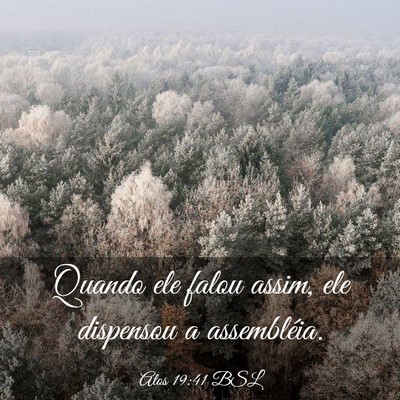 Picture 03 - Atos 19:41 BSL - Quando ele falou assim, ele dispensou a - Bible Verse Picture