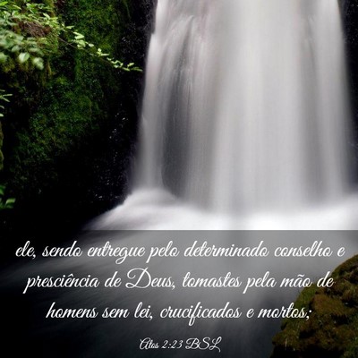 Picture 03 - Atos 2:23 BSL - ele, sendo entregue pelo determinado conselho e - Bible Verse Picture